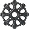 Ekena Millwork Angel Ceiling Medallion (Fits Canopies up to 4 3/8"), Hnd-Painted Pewter, 20 7/8"OD x 3 5/8"ID x 1"P CM20ANPES - alternate 1